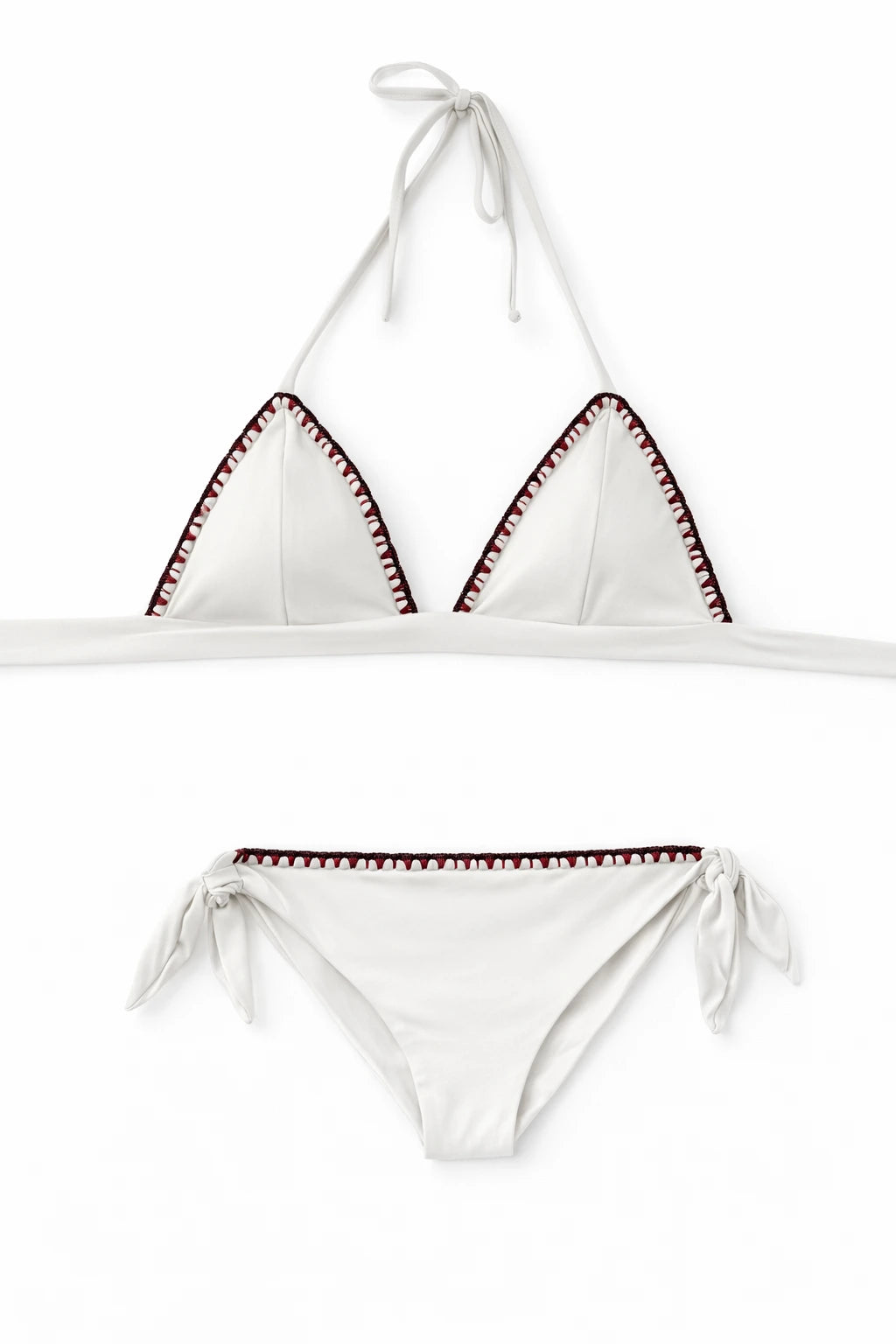 Bikini Parigi Chris Cerf tessuto bianco uncinetto