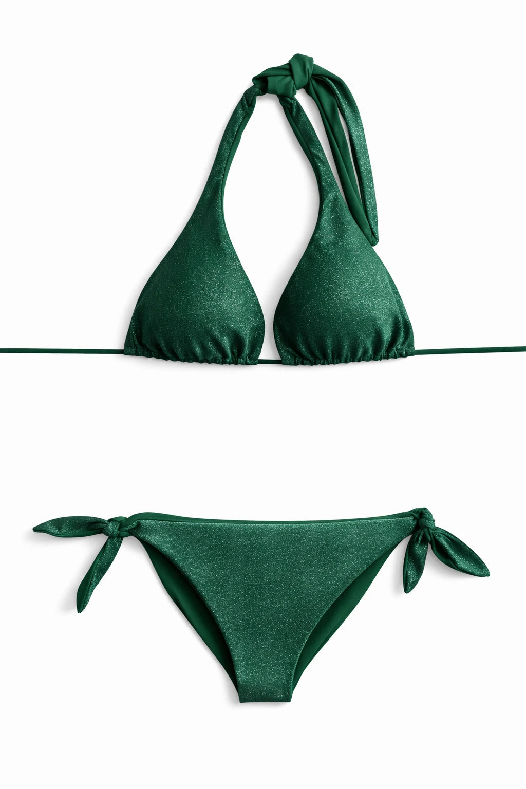 Bikini Miami Chris Cerf Tessuto Lurex Verde Smeraldo