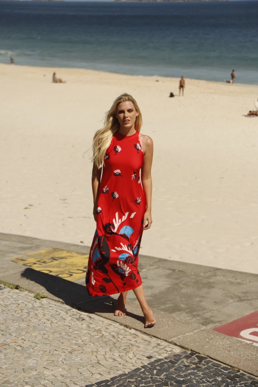 Panarea Dress Fiori Rosso Chris Cerf 